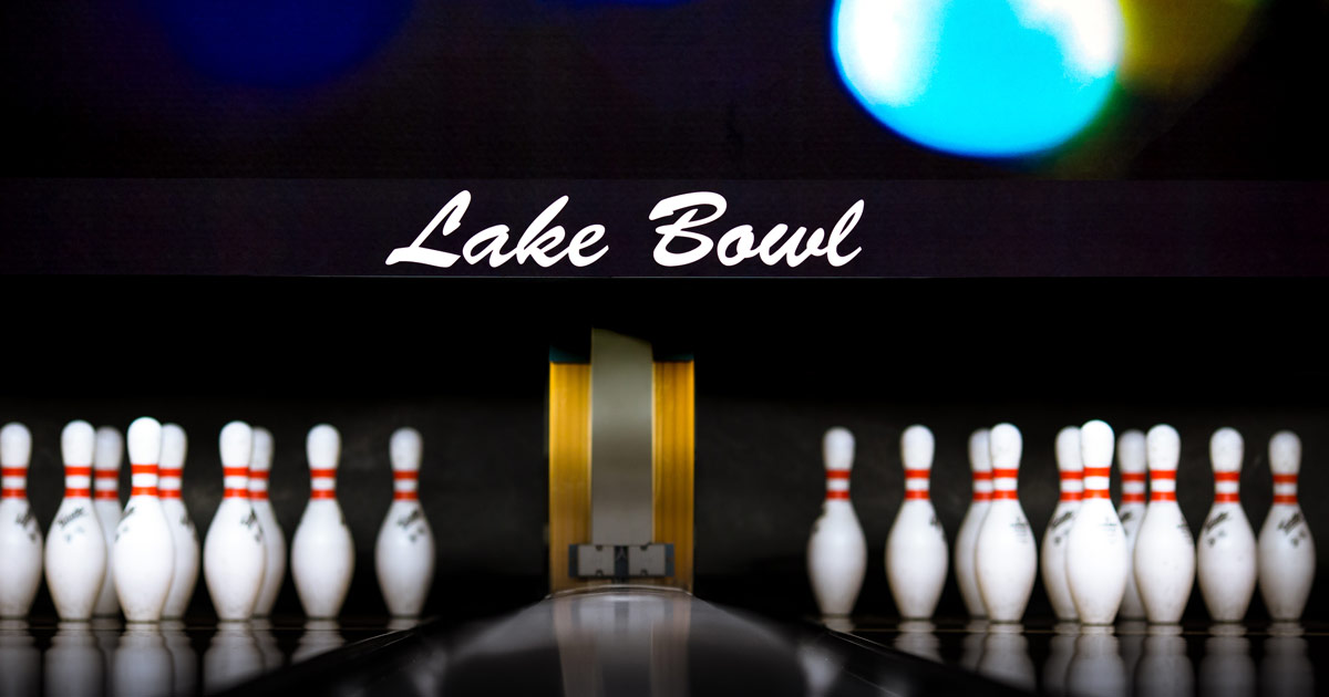 closeup of 2 bowling lanes