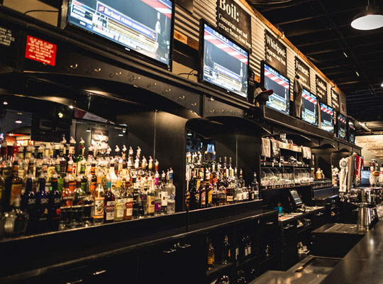 sports bar with tvs