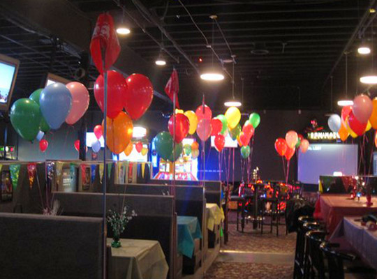 private party room at the bowling alley